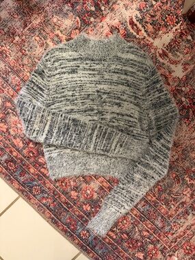 Express Gray Fuzzy Knit Sweater